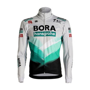 SPORTFUL Cyklistická zateplená bunda - BORA HANSGROHE 2021 - zelená/šedá L